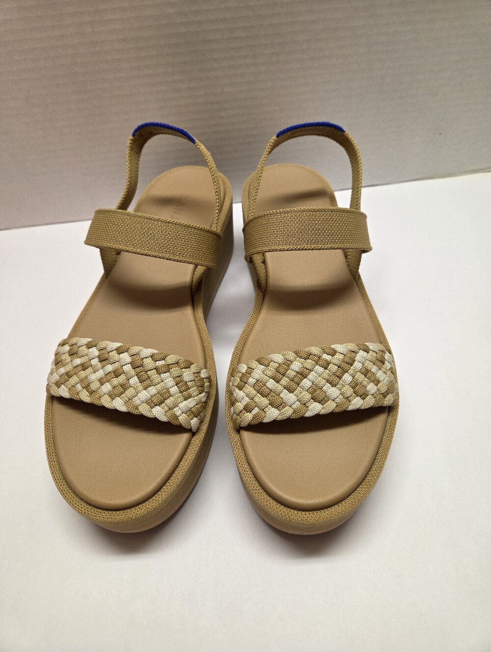 Rothy's Lightweight Tan Wedge Sandals Size 10.5 - Picture 2 of 9